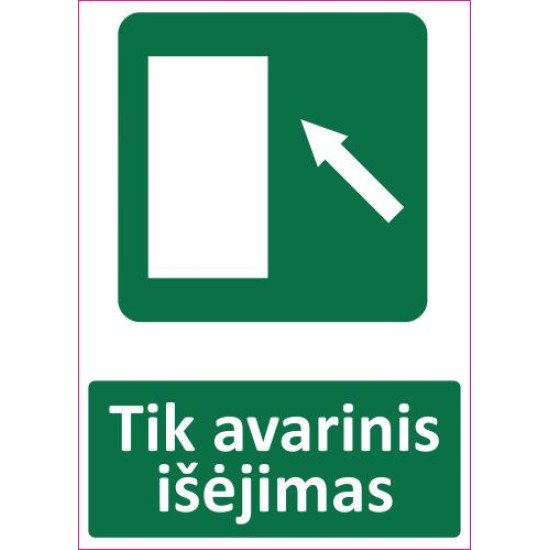 Lipdukas Tik avarinis išėjimas