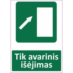 Lipdukas Tik avarinis išėjimas