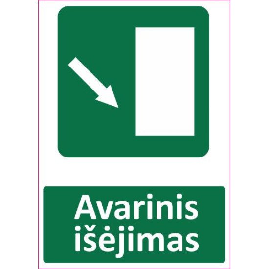 Lipdukas Tik avarinis išėjimas Lipdukas Tik avarinis išėjimas