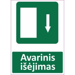 Lipdukas Tik avarinis išėjimas