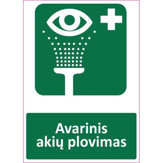 Lipdukas Avarinis akių plovimas