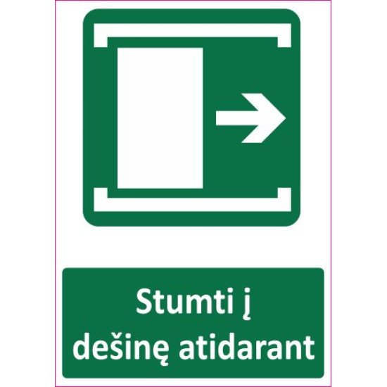 Lipdukas Stumti į dešinę atidarant