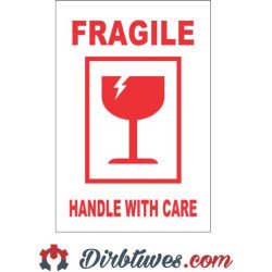 Lipdukai Pakuotės Atsargiai, dūžta, Fragile, Handle with care, 10 vnt