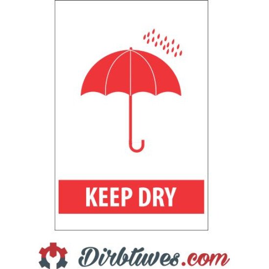 Lipdukai Pakuotės Saugoti nuo drėgmės, Keep dry, 10 vnt