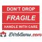Lipdukai Pakuotės Atsargiai, dūžta, Fragile, Handle with care, 10 vnt, 100x150 mm