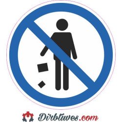 Informacinis lipdukas Nešiukšlinti