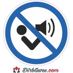 Informacinis lipdukas Nešaukti, nerėkauti, netriukšmauti