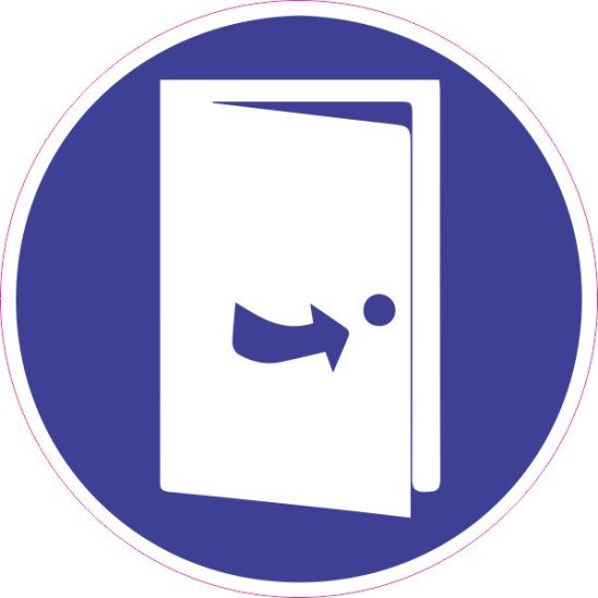 Lipdukas informacinis Uždaryti duris