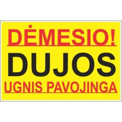 Lipdukas Dėmesio Dujos Ugnis pavojinga
