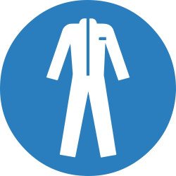 Lipdukas Būtina vilkėti apsauginius drabužius