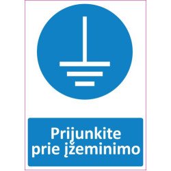 Lipdukas Prijunkite prie įžeminimo