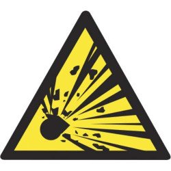 Lipdukas Atsargiai! Sprogstamos medžiagos