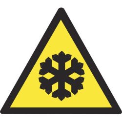 Lipdukas Atsargiai! Žema temperatūra