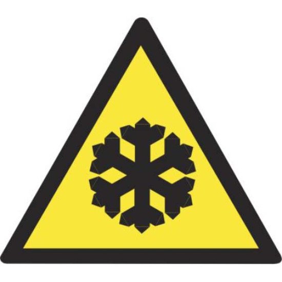Lipdukas Atsargiai! Žema temperatūra
