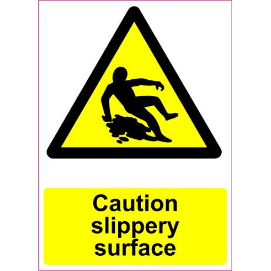 Lipdukas Caution slippery surface