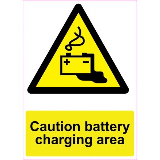Lipdukas Caution battery charging area