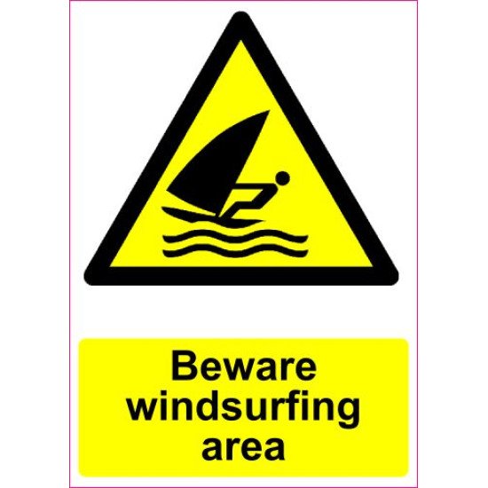 Lipdukas Beware windsurfing area