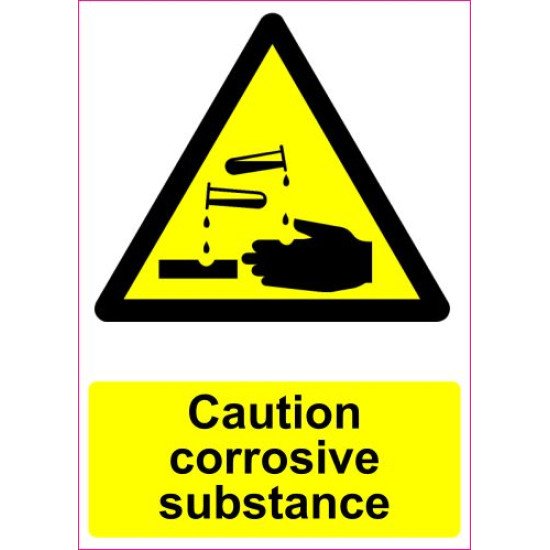 Lipdukas Caution corrosive substance