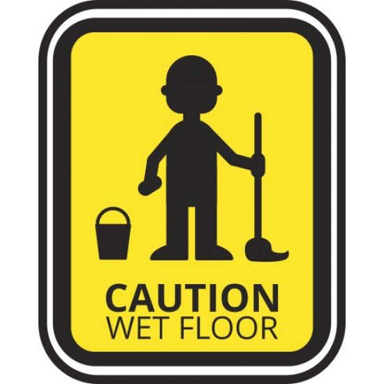 Įspėjamasis lipdukas Caution Wet floor 05
