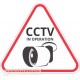 Įspėjamasis lipdukas Atsargiai! Stebi vaizdo kameros CCTV 003