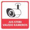 Įspėjamasis lipdukas Atsargiai! Stebi vaizdo kameros CCTV 005