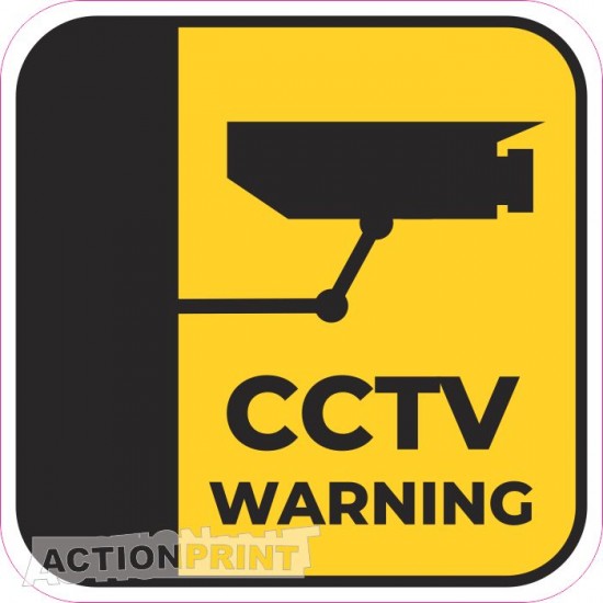 Įspėjamasis lipdukas Atsargiai! Stebi vaizdo kameros CCTV 007