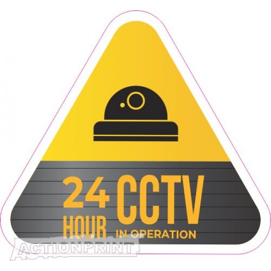 Įspėjamasis lipdukas Atsargiai! Stebi vaizdo kameros CCTV 012