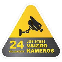 Įspėjamasis lipdukas Atsargiai! Stebi vaizdo kameros CCTV 013