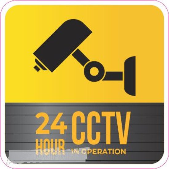Įspėjamasis lipdukas Atsargiai! Stebi vaizdo kameros CCTV 014