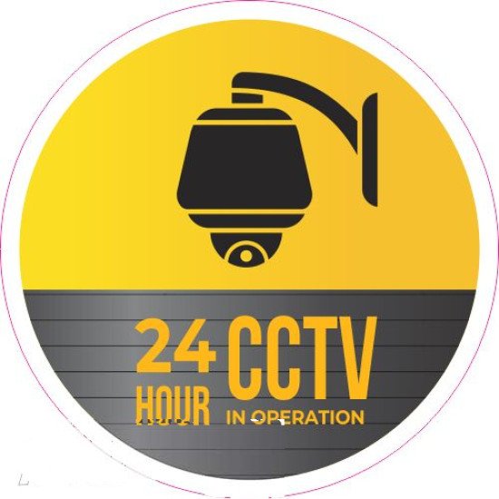 Įspėjamasis lipdukas Atsargiai! Stebi vaizdo kameros CCTV 015
