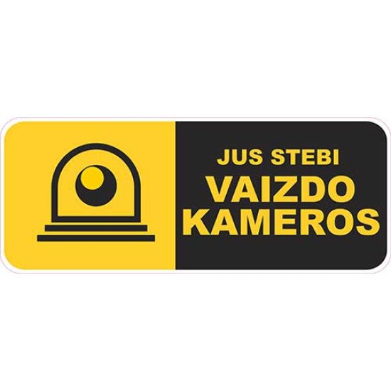 Įspėjamasis lipdukas Atsargiai! Stebi vaizdo kameros CCTV 016