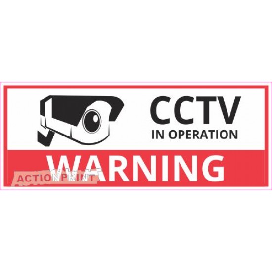 Įspėjamasis lipdukas Atsargiai! Stebi vaizdo kameros CCTV 019