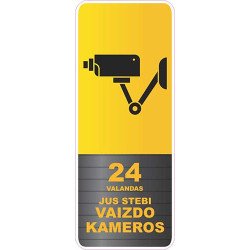Įspėjamasis lipdukas Atsargiai! Stebi vaizdo kameros CCTV 022