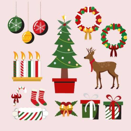 Kalėdinių lipdukų rinkinys