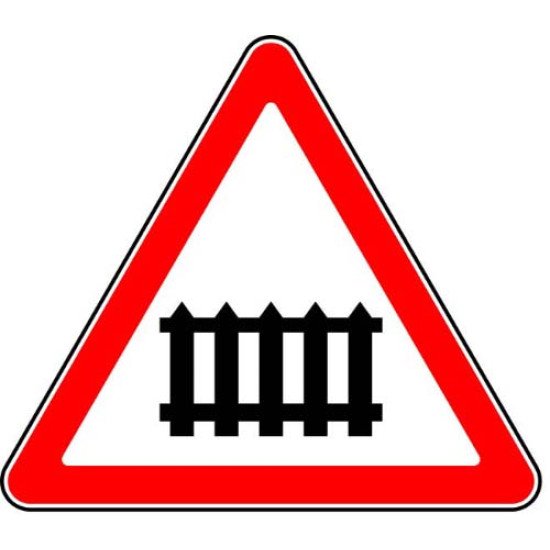 Lipdukas Pervaža su užtvaru - kelio ženklas 101