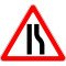 Lipdukas Susiaurėjimas iš dešinės - kelio ženklas 124