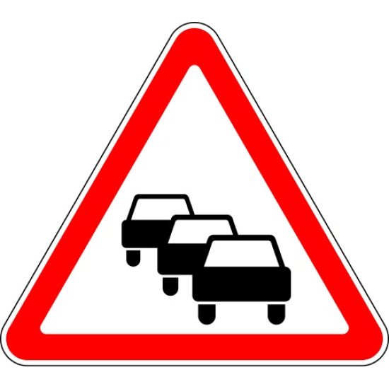 Lipdukas Transporto grūstis - kelio ženklas 135