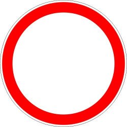 Lipdukas Eismas draudžiamas kelio ženklas 302