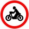 Lipdukas Motociklų eismas draudžiamas kelio ženklas 305