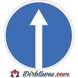 Lipdukas Nukreipiamieji kelio ženklai, Važiuoti tiesiai, 401