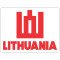 Lipdukas Lithuania ženklas raudonas baltame fone