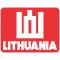 Lipdukas Lithuania ženklas baltas raudoname fone