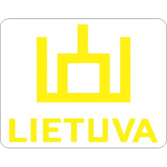 Lipdukas Lietuva ženklas geltonas baltame fone