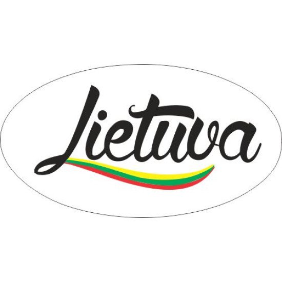 Lipdukas Lietuva ženklas spalvotas baltame fone