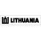 Lipdukas Lithuania ženklas juodas baltame fone