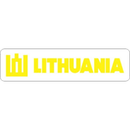 Lipdukas Lithuania ženklas geltonas baltame fone