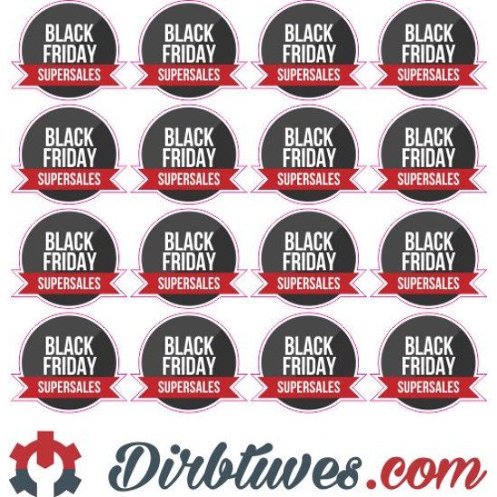 Lipdukai Juodasis Penktadienis, Black Friday, Special sales, 16 vnt