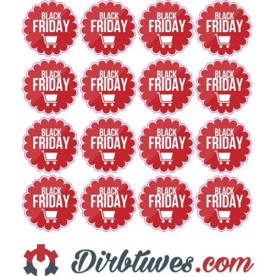 Lipdukai Juodasis Penktadienis, Black Friday, Best offers, 16 vnt