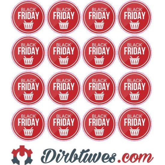 Lipdukai Juodasis Penktadienis, Black Friday, Best offers, 16 vnt