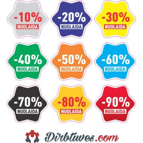 Lipdukai Nuolaida 0001; 50 vnt